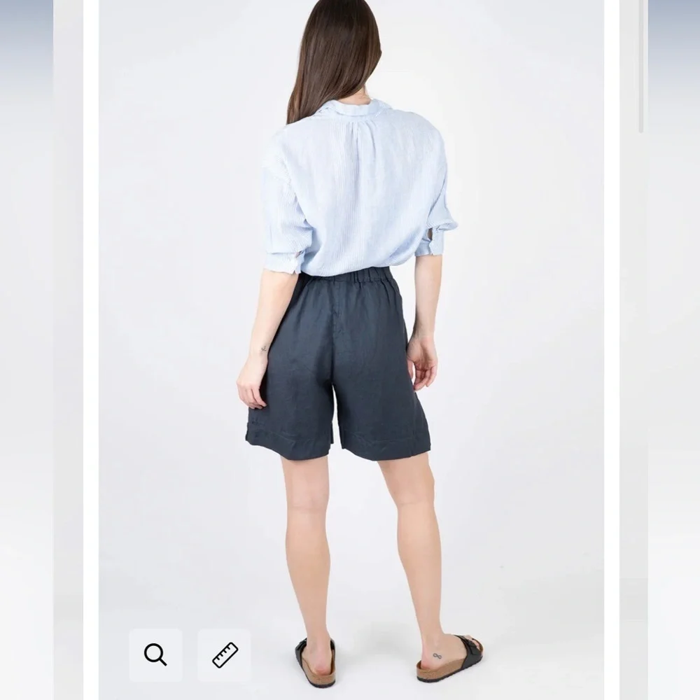 CP Shades Piper Linen Bermuda Shorts Size Large - Picture 7 of 14